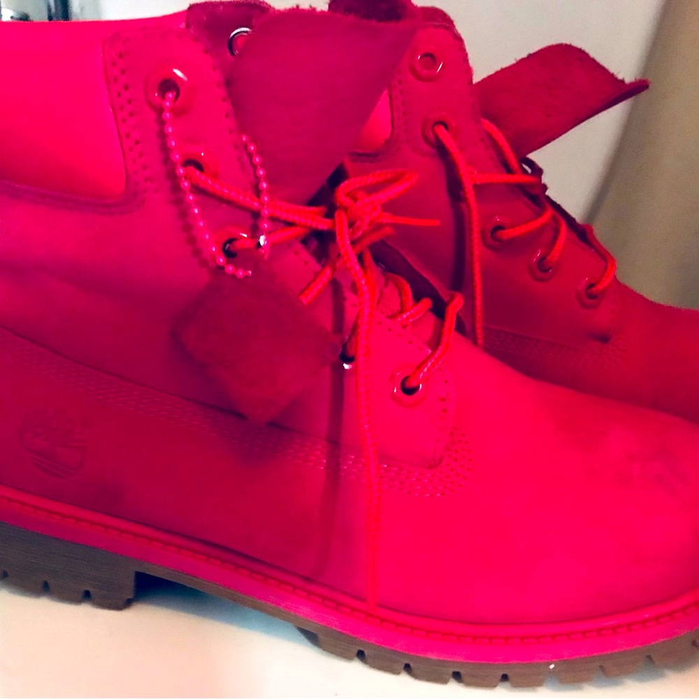 50th edition edition hot pink Timberland boots